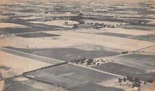 KANSAS AERIAL VIEW AGRICULTURAL PATCHWORK POSTCARD (c. 1920s) picture