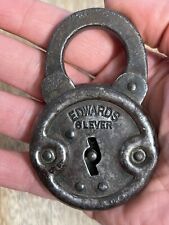 Vintage Old Antique Edwards 6 Lever Padlock Lock No Key Pat. 1915 picture