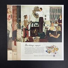 Vintage 1940s 50s Beer and Ale America's Beverage Print Magazine Ads Lot of 4 picture