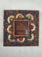 Bombay Company Picture Frame Harlequin Hand-Beaded Rhinestone 2x2 Pic Multicolor picture