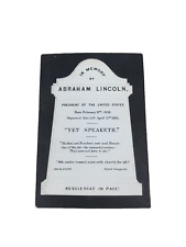 1865 President Abraham Lincoln Funeral Embossed Memorial Mourning Card Civil War picture