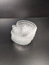 Vintage Collectible Covetro Italian Glassware 4 Piece Glass Apple Dish Set ITALY picture