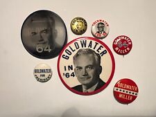 7 Barry Goldwater Pinbacks 1964 1968 Lenticular Miller picture