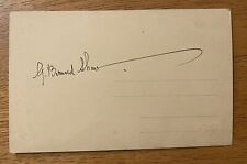 George Bernard Shaw Signed Autographed 3.5 x 5.5 Postcard Full JSA Letter Writer picture