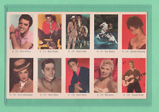 1958  Elvis Presley  Dutch Gum card Serie A 103 and 113 in Uncut Sheet Rare picture