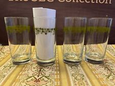 Corelle Corning Spring Blossom Crazy Daisy Tumbler Drinking Glass LOT of 4 picture