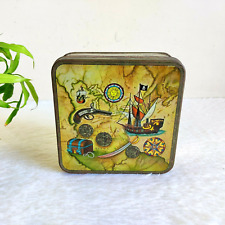 1950 Vintage JB Mangharam Treasure Hunt Confectionery Advertising Tin Box TB1565 picture