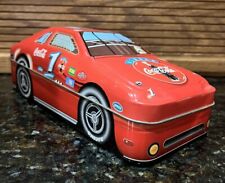 1998 Coca-Cola Tin Race car  Opens With Hinges. 90’s Coke Houston Harvest Gifts picture