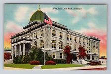 Little Rock AR-Arkansas, City Hall, Antique Vintage Souvenir Postcard picture