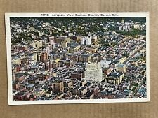 Postcard Denver CO Colorado Aerial View Downtown Business District Vintage PC picture