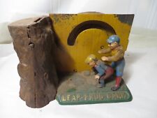 VINTAGE BOOK OF KNOWLEDGE LEAP FROG MECHANICAL BANK picture