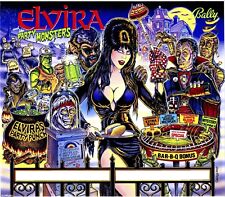 Bally Elvira And The Party Monsters Pinball Machine Translite picture