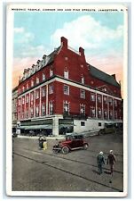 c1920s Masonic Temple Corner 3rd And Pine Streets Jamestown New York NY Postcard picture