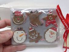 Set of 6 Hallmark Gingerbread Scented Small Christmas Ornaments - NIP picture