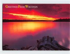 Postcard Sunset Greetings from Wisconsin USA picture