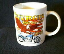STURGIS 2001 61st Black Hills Motorcycle Rally Coffee Drink Mug Eagle Flag picture
