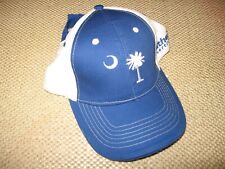 South Carolina Palmetto & Crescent Moon Blue & White Ballcap New picture