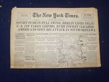 1945 APR 20 NEW YORK TIMES-SOVIET PUSH IN FULL SWING, BERLIN LINES SPLIT-NP 6697 picture