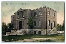 c1910's David B. Henderson Library Building Fayette Iowa IA Antique Postcard picture