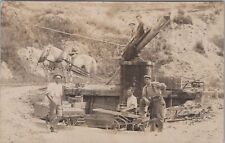 Brickyard Workers Horses Wheelbarrows 1909 New York PM RPPC Postcard picture