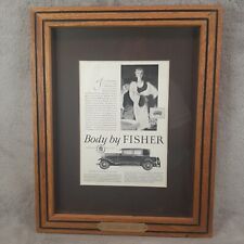 1927 Body By Fisher Ad Wood Framed General Motors Cadillac Automotive Print Ad picture