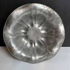 Vintage Designed Aluminum Bowl The Beauty Line Poinsettias 10” Fluted picture