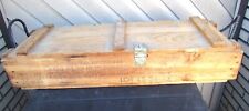 Vintage 1969 Vietnam era Wooden Military Crate Mortar Ammo Box Howitzer cannon picture