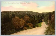 On Peru Mountain. Ideal Tour. Manchester Vermont Hand Colored Postcard picture