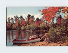 Postcard Beautiful Autumn Lake Scene picture
