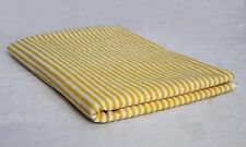 5 Yards Hand Block Striped Printed Cotton Fabric White Yellow Strip Voile Fabric picture