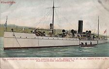 Postcard Ship US Dynamite Gunboat Vesuvius Launched Philadelphia PA picture