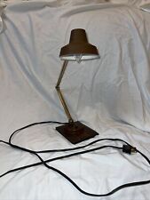VINTAGE 1960s MCM TENSOR Model 400 Brown Adjustable Desk Lamp TESTED WORKS picture