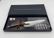 Retro Dip Feather Fountain Pen Set Kit For Writing Calligraphy With Quill Ink picture