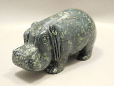 Hippopotamus Stone Figurine Kabamba Jasper Animal Carving #O157 picture