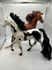 Kid Kore Horses Vintage Black/white And Brown 9x7 Inch 1990’s Toys picture