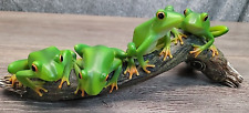 4 Frogs On Branch Life-like Life-Size Resin Statue picture