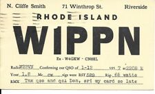 QSL 1957 Riverside Rhode island   radio card picture