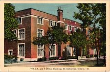Y.M.C.A. and Y.W.C.A. Buildings St Catherines ONT White Border Postcard 1930s picture