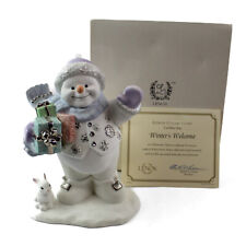 Lenox Snowman Figurine Winter's Welcome Platinum Classics Original Box COA picture