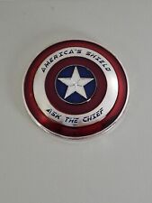 Ask The Chief CPO Challenge Coin Navy USN Captain America Star Pentagram Shield picture