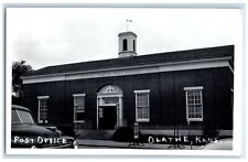 c1950's Post Office Building Car Olathe Kansas KS RPPC Photo Vintage Postcard picture