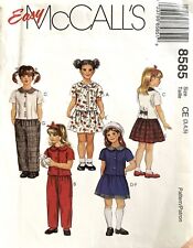 1990's McCall's Children's Top,Pants,Skirt Pattern 8585 Size 3-5 UNCUT picture