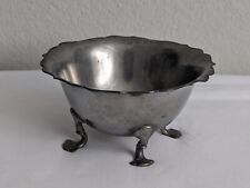 Antique Pairpoint Pewter P8028 Footed Bowl w Scalloped Edge ~ 5.5
