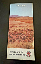 Vintage 1966 Texaco Oil TEXAS Road Map Tourguide Map picture