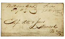1839 Manuscript Cancel Free Frank Letter from Millboro DE to Newark NJ picture