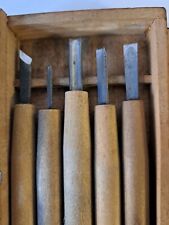 5 Vintage Japanese Knives For Carving Woodblock Prints In Original Box Handmade. picture