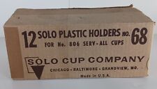 New In Box 12 Vtg Solo Cozy Cup Holders Brown Plastic Set Mid Century Mod 68A picture