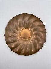 Vintage American Arts & Crafts Solid Copper 8.5” Plate Trinket Dish Spiral picture