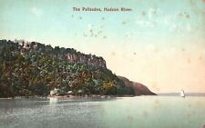 Vintage Postcard The Palisades Hudson River Mountains Hills Rocks New York City picture