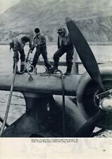 WWII Refueling a Catalina PBY in the Aleutians 1944 MAGAZINE PHOTO picture